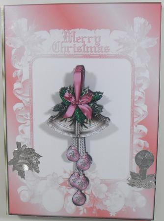 Christmas Bells Quick Card Front with Decoupage by Debbie Porter