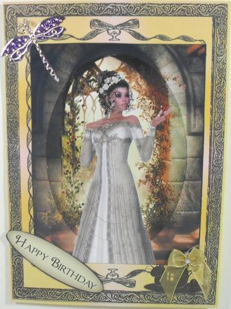 Feminine Beauty - Pyramid Card by Debbie Porter