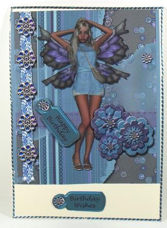 Camilla Faerie Pale Blue Kit 6 Pages, Including Decoupage Step by Step by Debbie Porter
