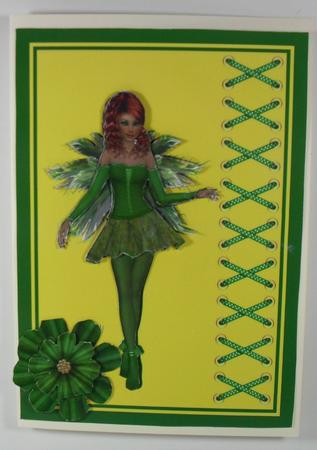 Shannon Fairy in Green 6 Page Card Kit by Debbie Porter