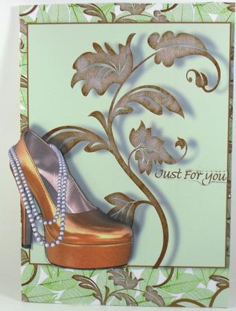 A4 Gold Shoe Just for You by Debbie Porter