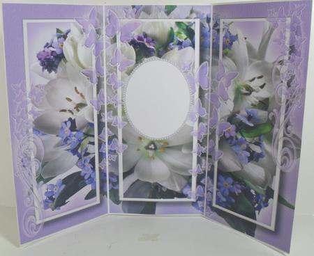 Floral Trifold Panel Card by Debbie Porter