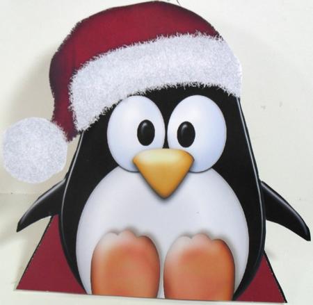 Percy Penguin 3D Stand Up Christmas Pyramid Card Kit by Debbie Porter