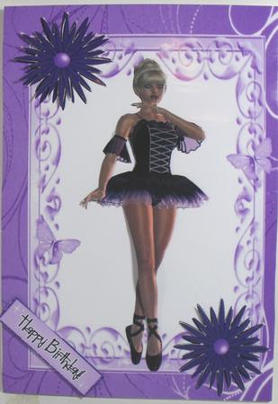 Dancing Ballerina in Purple Dress by Debbie Porter