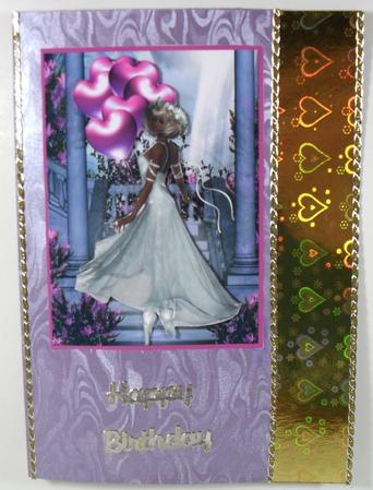 Birthday Girl Kit with Decoupage, Insert and Backing Papers by Debbie Porter