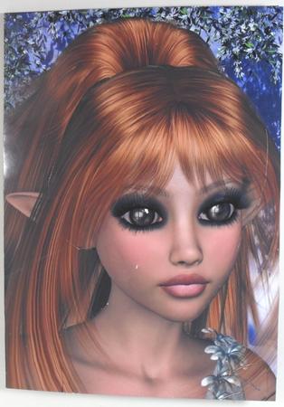 Pixie Gaze A4 Card Front by Debbie Porter