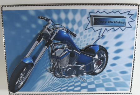 Blue Motorbike by Debbie Porter