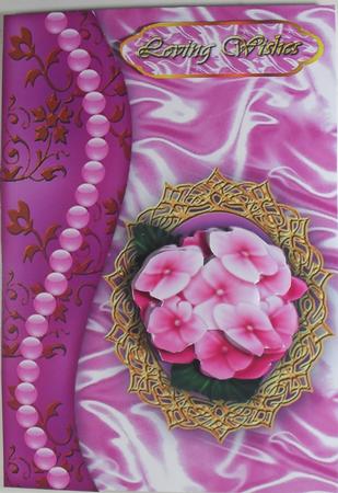 Rhododendron, Satin 'n Gems, A5 Step by Step Card Front by Debbie Porter
