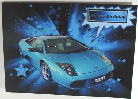 Blue Lamborghini by Debbie Porter