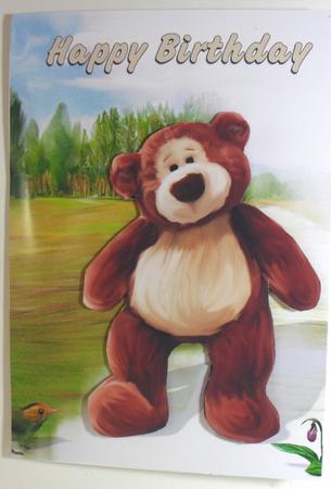 If You Go Down to the Woods A4 Birthday Card by Debbie Porter