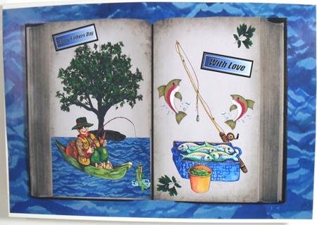 Gone Fishin! A4 Topper by Debbie Porter