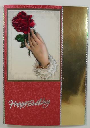 A Single Red Rose Decoupage by Debbie Porter