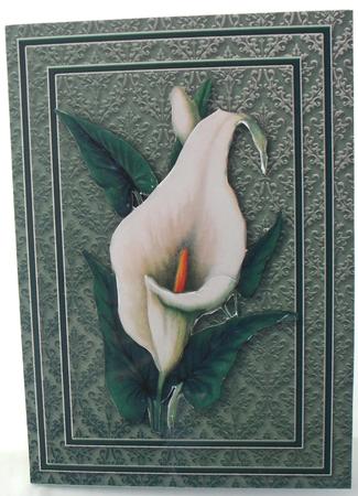 Calla Lily Card Front by Debbie Porter