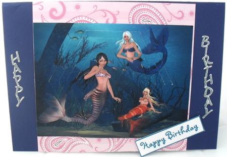 Mermaids Gathering Hexagon Pyramid by Debbie Porter