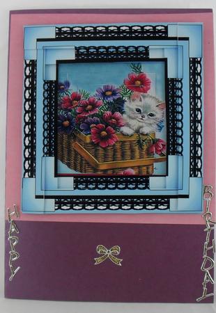 Spiral Pyramid Vintage Kittens by Debbie Porter