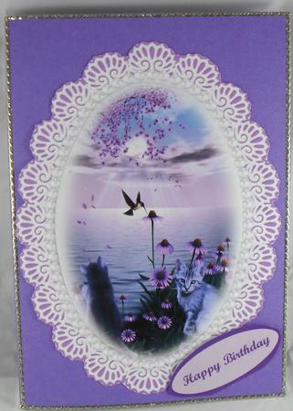 The Cats and the Hummingbird Lace Toppers by Debbie Porter