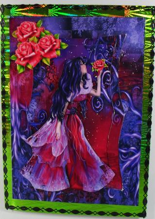 A Kiss from a Rose - A4 Card Front Kit by Debbie Porter