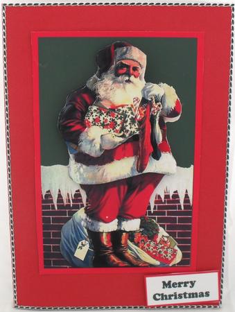 Santa on the Roof by Debbie Porter