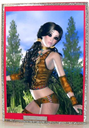 Galilahi Native American A4 Card Front by Debbie Porter