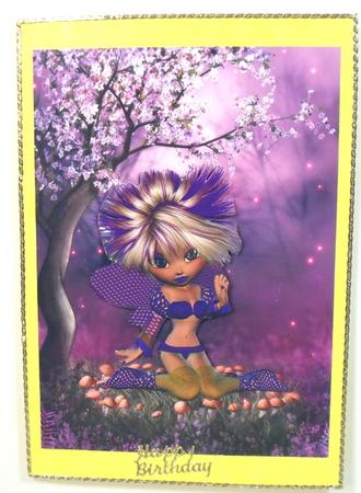 A4 Purple Sprite by Debbie Porter