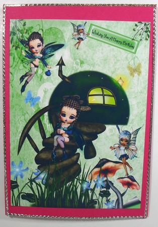 Cute Little Faeries in the Faerie Glenn A4 Topper by Debbie Porter