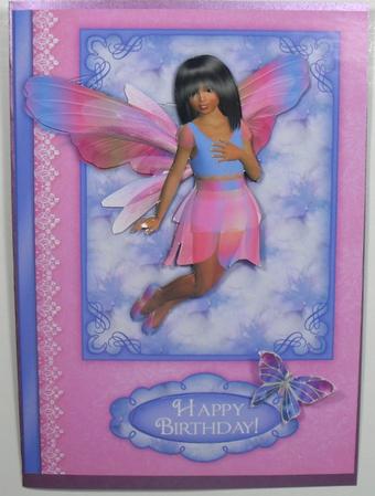 Butterfly Fairy - Decoupage Card by Debbie Porter