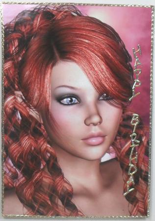 Pixie Portrait A4 Card Front by Debbie Porter