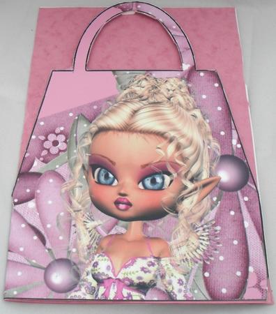 Blyth Fairy Handbag Card by Debbie Porter