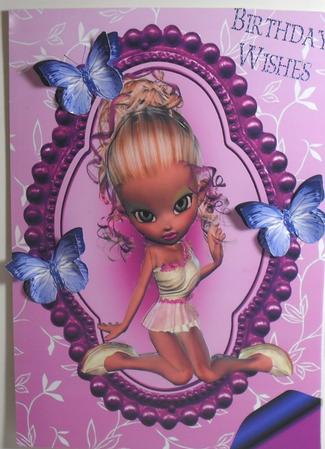 Cute Little Faerie in Ornate Frame A4 Topper by Debbie Porter