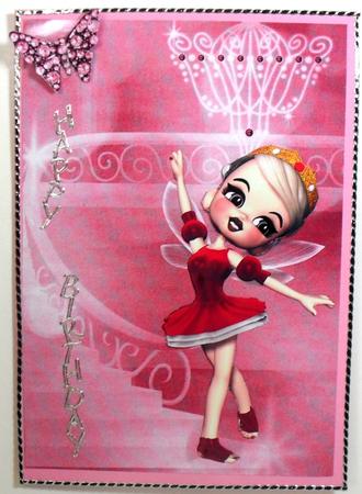 Cute Little Faerie Princess with Butterfly by Debbie Porter