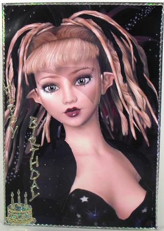 Twinkle Twinkle, Little Pixie A4 Card Front by Debbie Porter