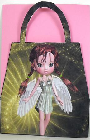 Molly Fairy Handbag Card by Debbie Porter