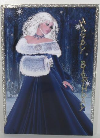 Wrapped Up Warmly A4 Card Front by Debbie Porter