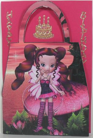 Martha Fairy Handbag Card by Debbie Porter