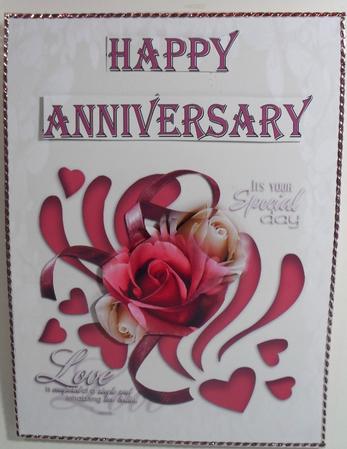 A4 Happy Anniversary Card by Debbie Porter