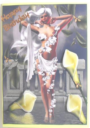 Pretty Girl Fantasy A4 Topper by Debbie Porter