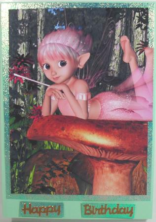 Resting in the Fairy Forest A4 Card Front by Debbie Porter