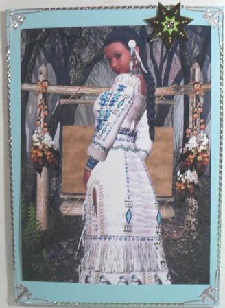 Kuri Native American A4 Card Front by Debbie Porter