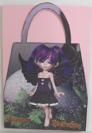 Jemma Fairy Handbag Card by Debbie Porter