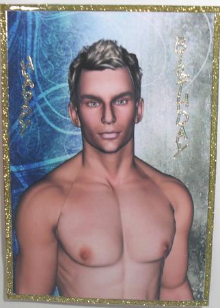 Hello Girls! A4 Card Front with Blonde Hair by Debbie Porter