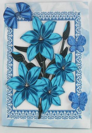 Pretty Turquoise Flowers by Debbie Porter