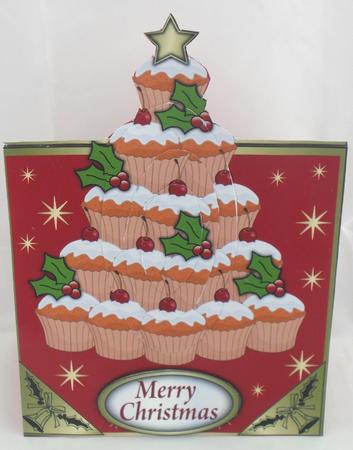 Cupcake Christmas Tree Over the Edge by Debbie Porter