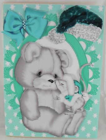 Cute Little Teddy & Mouse by Debbie Porter
