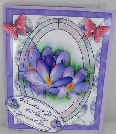 Crocus Card Front by Debbie Porter