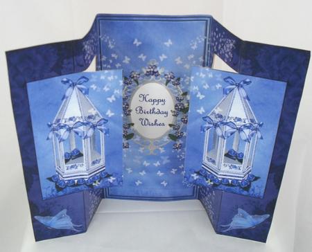 Butterfly Wishes Double Fold Back Card by Debbie Porter