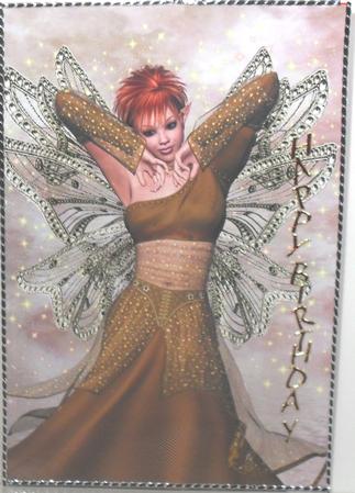 Fairy Delight A4 Card Front by Debbie Porter