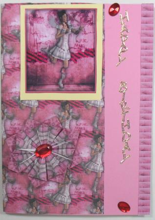 Pretty in Pink Cupid Cardmaking Kit by Debbie Porter