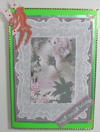 Fairy World Pink & Green Wavy Corner Stacker by Debbie Porter