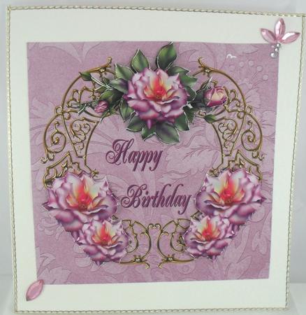 Gold Frame Roses by Debbie Porter