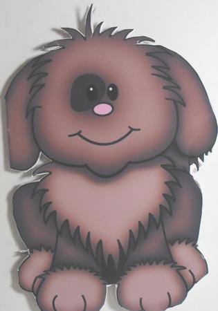 Puppy 2 Shaped Card by Debbie Porter